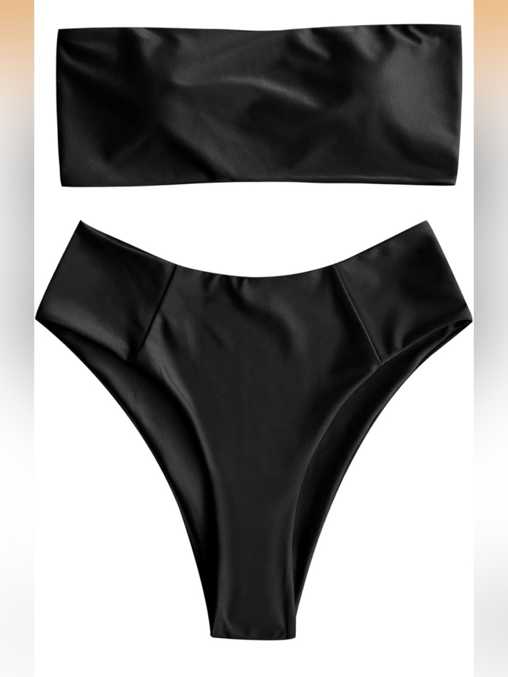 High Cut Black Bandeau Bikini Set
Strapless M/ 1096-8